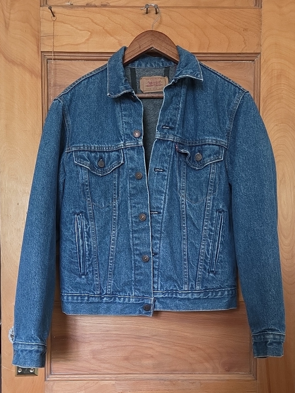 Vintage 1987 Levi's Type III 70506-0316 Blanket Lined Denim Trucker Jacket